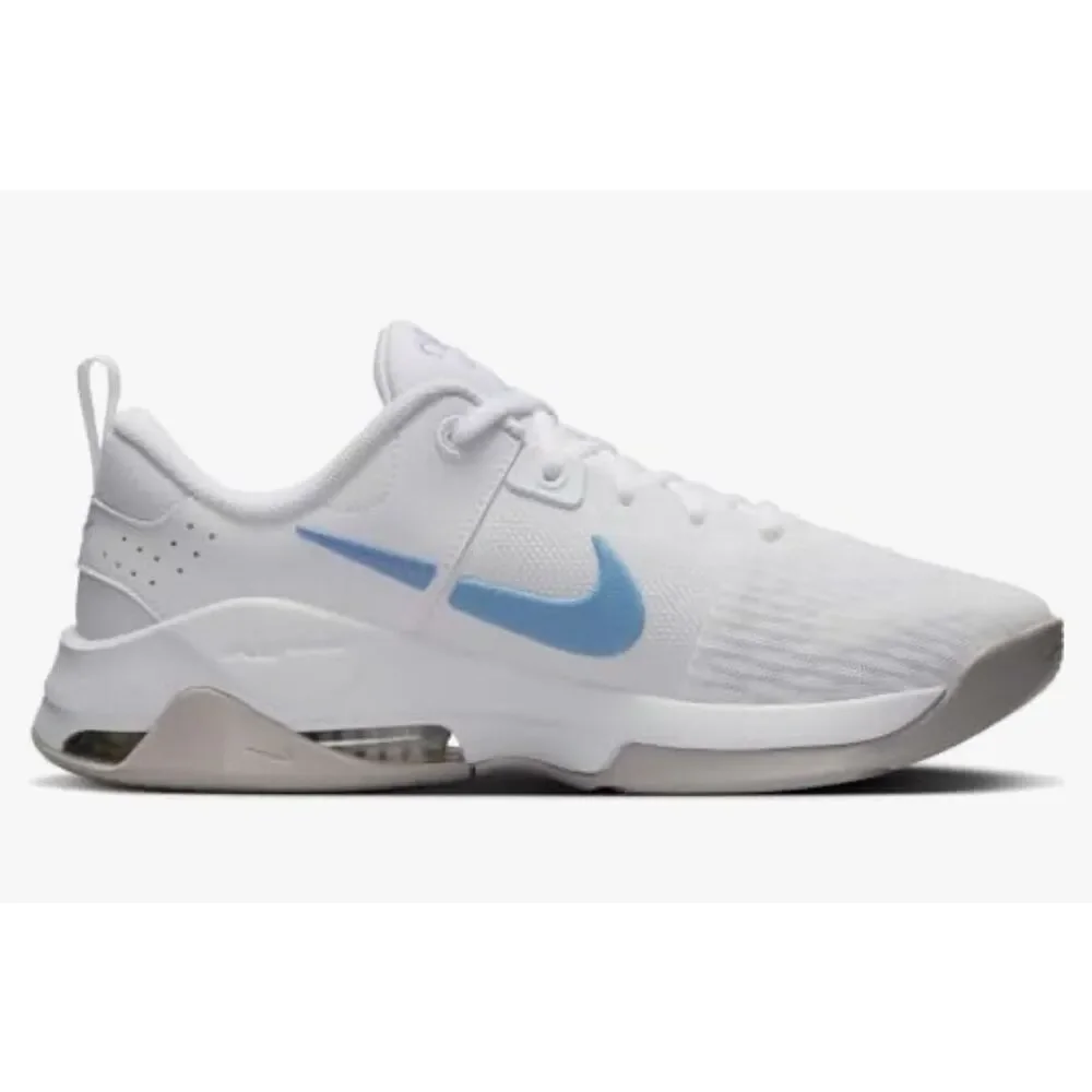 Nike Women's Zoom Bella 6 trainer in white and light armoury blue NIB 8